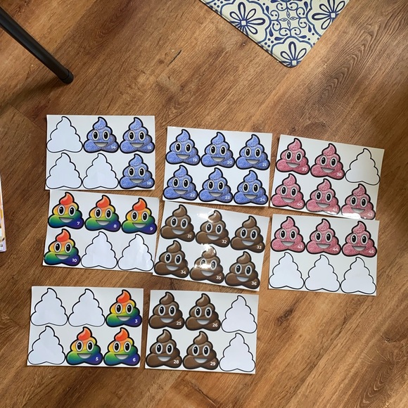 🌸 Pin The Poopie Baby Shower, Gender Reveal, Baby Game Pre-Owned - Picture 2 of 13